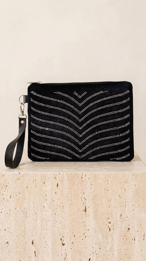 Tkm - Stilize Taş Detaylı Portföy Çanta -131