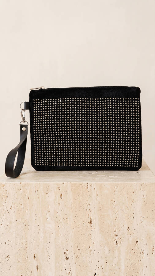 Tkm - Stilize Taş Detaylı Portföy Çanta -132