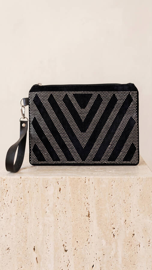 Tkm - Stilize Taş Detaylı Portföy Çanta -134