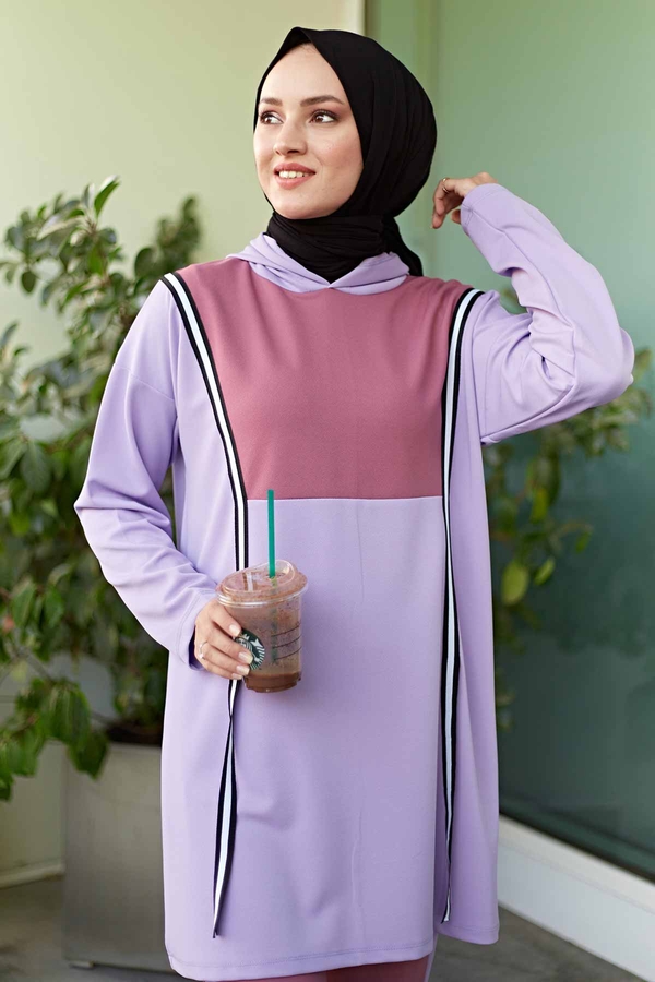 Striped Tracksuit 10050-2 Lilac 