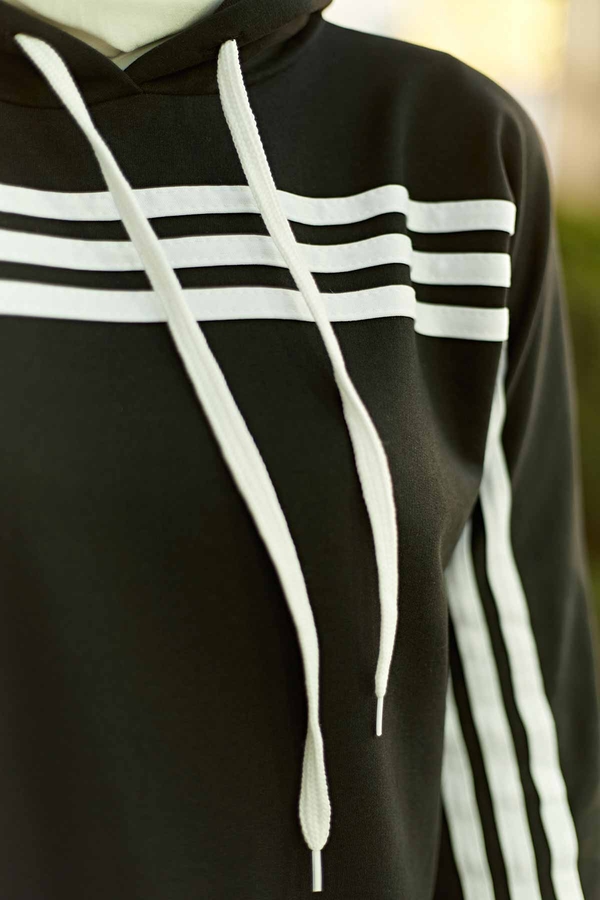  - Striped Track suit 10049-1 Black (1)