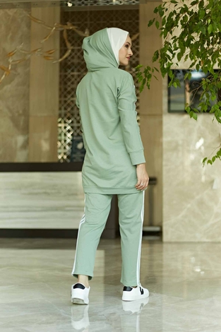 Striped Track suit 10049-2 Mint - Thumbnail