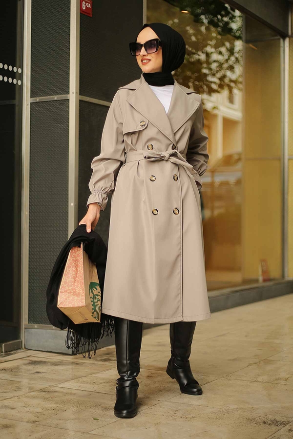 Style Trench Coat 10067-4 Smoked Color 