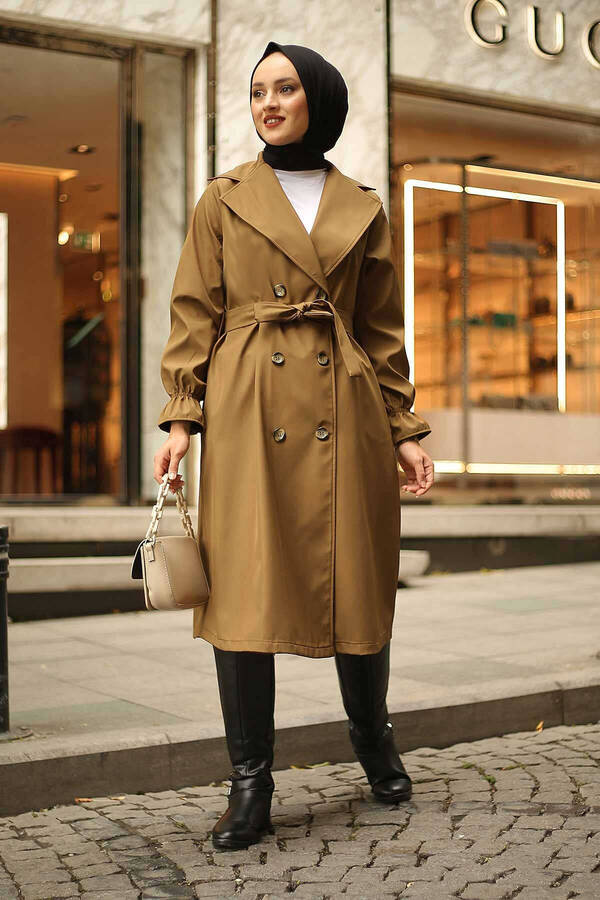 Style Trench Coat 10067-6 Tan color 