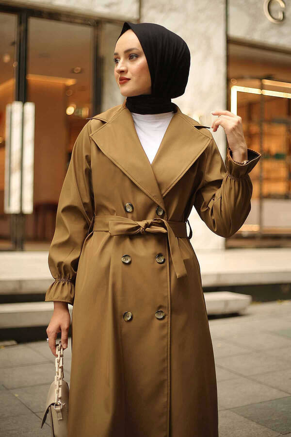 Style Trench Coat 10067-6 Tan color 