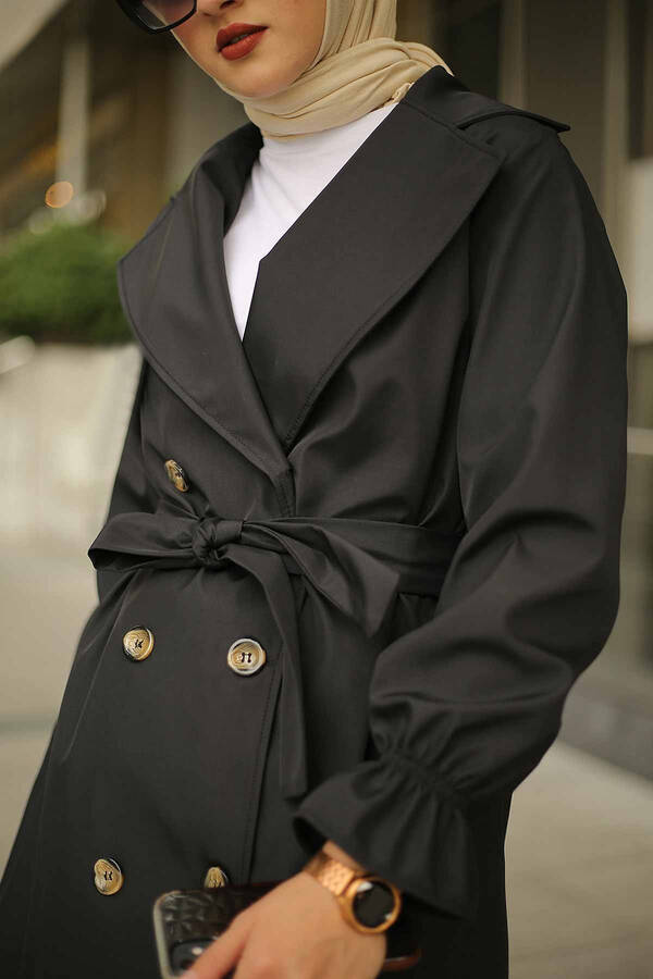 Style Trench Coat 10067-1 Black