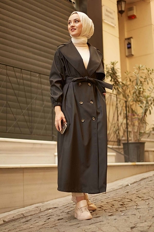 Style Trench coat 10070-1 Black - Thumbnail
