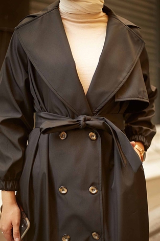 Style Trench coat 10070-1 Black - Thumbnail