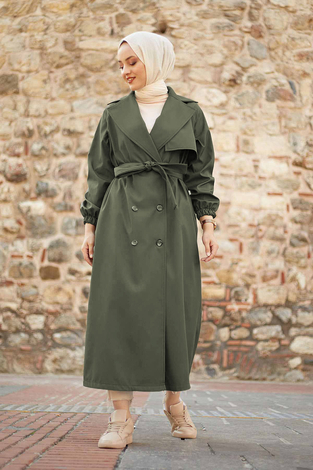 Style Trench coat 10070-2 Dark Khaki - Thumbnail