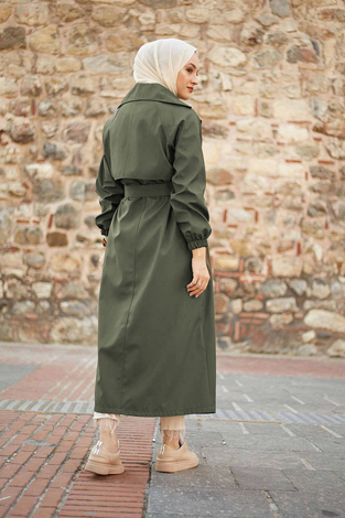 Style Trench coat 10070-2 Dark Khaki - Thumbnail