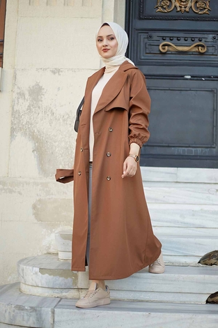 Style Trench coat 10070-3 Brick - Thumbnail