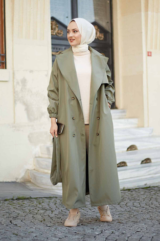 Style Trench coat 10070-4 Khaki - Thumbnail