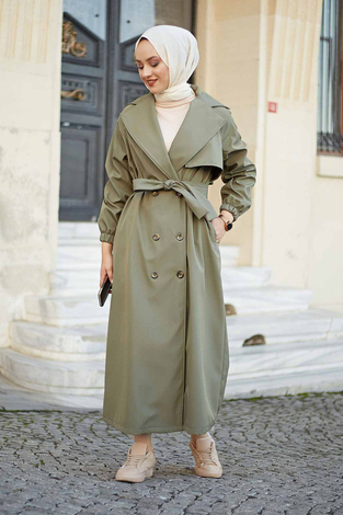 Style Trench coat 10070-4 Khaki - Thumbnail