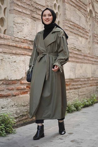 Style Trench coat 10090-2 Khaki - Thumbnail