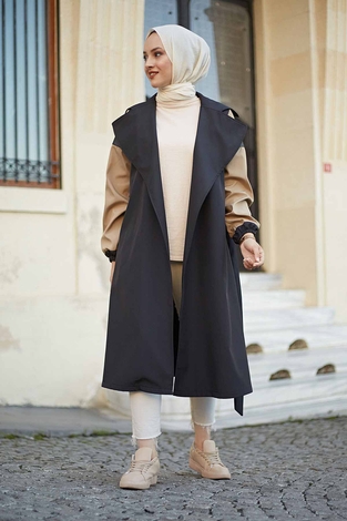 Style Trench coat 10091-1 Black - Thumbnail