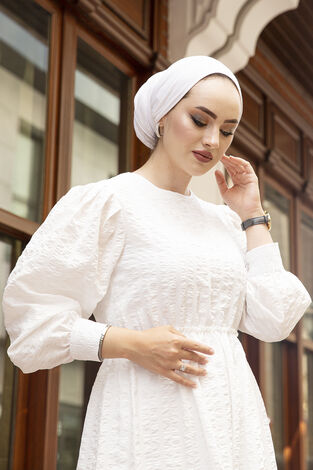 Sue Elbise 350TH-3019 Beyaz - Thumbnail