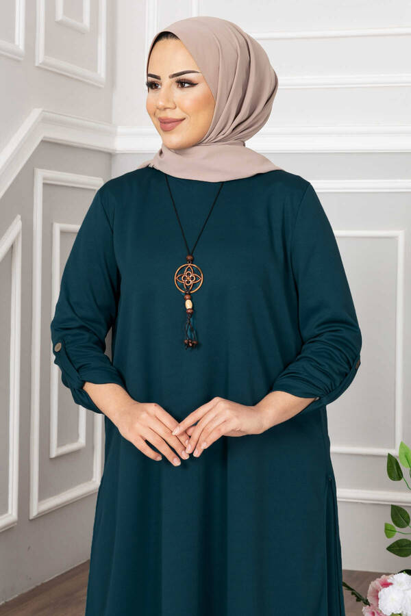 MD - Sümbül 3 Parça Tesettür Takım Petrol (1)