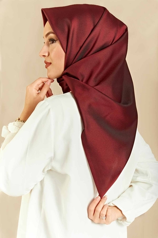 Tafta Eşarp 190E8130 Canlı Bordo - Thumbnail