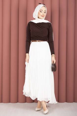 Taş Detaylı Sandy Body Kahve - Thumbnail