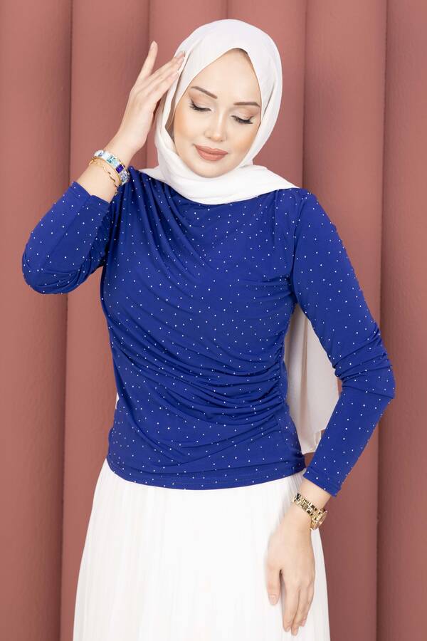 Özk - Taş Detaylı Sandy Body Saks (1)