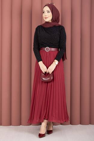 Taş Detaylı Sandy Body Siyah - Thumbnail