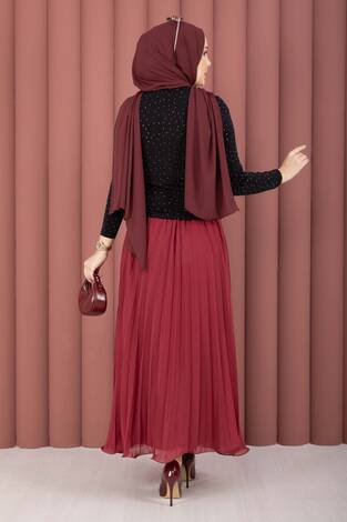 Taş Detaylı Sandy Body Siyah - Thumbnail