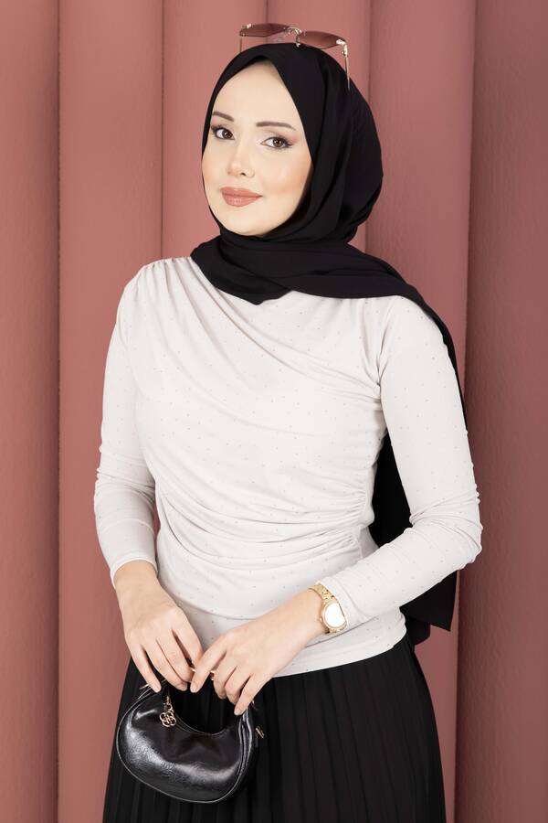 Özk - Taş Detaylı Sandy Body Taş