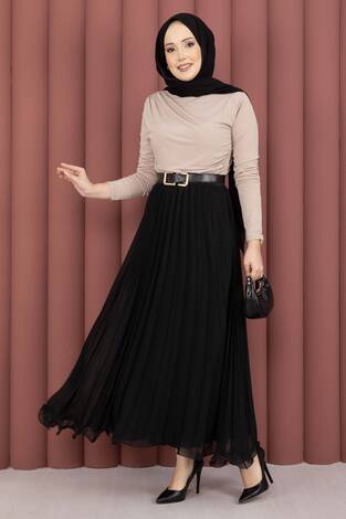 Taş Detaylı Sandy Body Vizon - Thumbnail