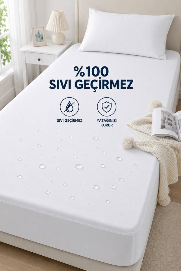 Hby - Tek Kişilik Sıvı Geçirmez Alez Beyaz
