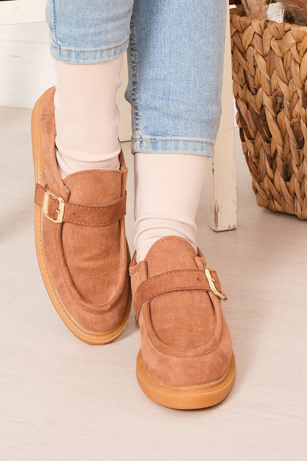 Srç - Tek Tokalı Casual Ayakkabı Taba (1) Srç - Tek Tokalı Casual Ayakkabı Taba (1)