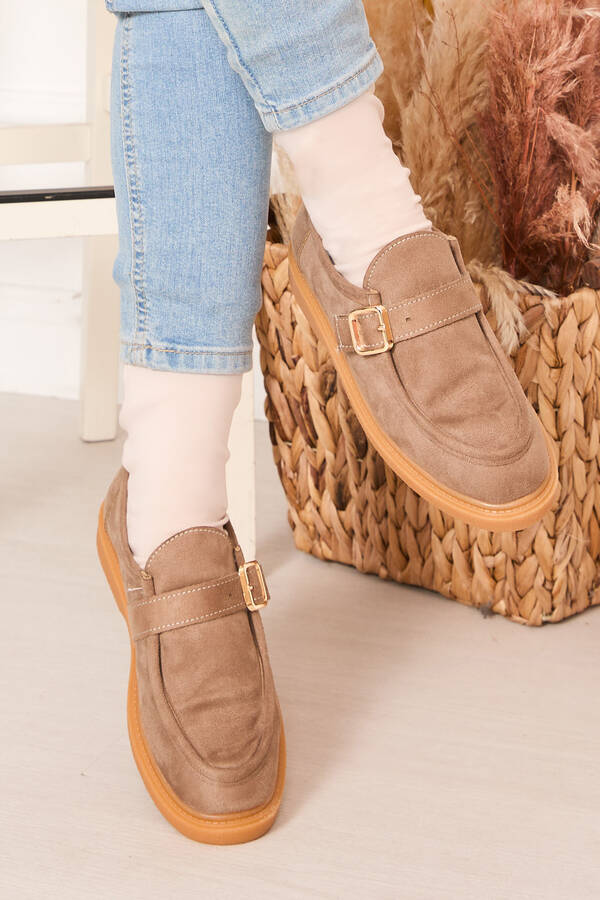 Srç - Tek Tokalı Casual Ayakkabı Vizon (1) Srç - Tek Tokalı Casual Ayakkabı Vizon (1)