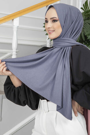 Tesettür Penye Şal Gri - Thumbnail