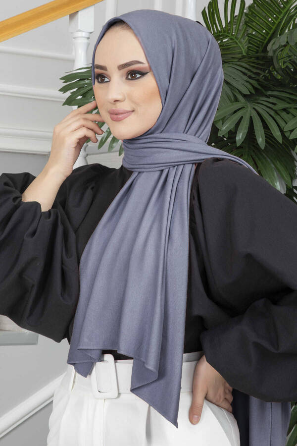 Tesettür Penye Şal Gri