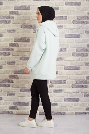 Tres Puf Sweat 100MD10122 Su Mavisi - Thumbnail