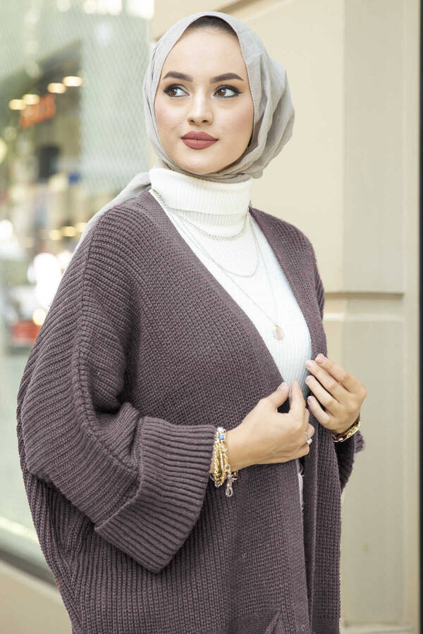 E - Triko Hırka Kestane (1)