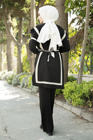 Üçlü Triko Takım Siyah - Thumbnail