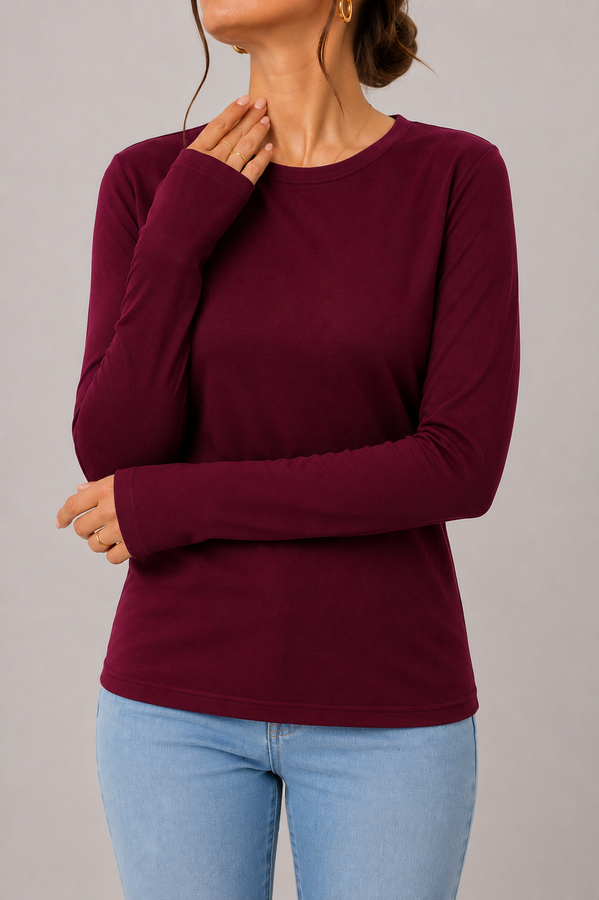 Uzun Kol Likralı Body Mürdüm - 3