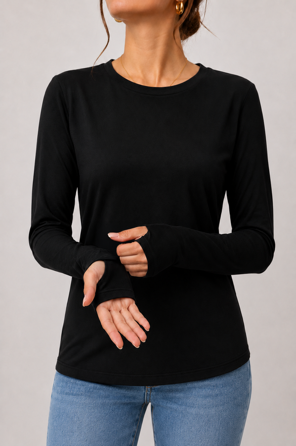 Uzun Kol Likralı Body Siyah - 4