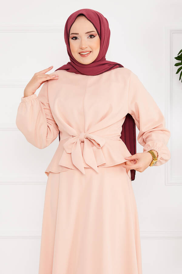 MD - Volanlı Tesettür Takım Pudra (1) MD - Volanlı Tesettür Takım Pudra (1)