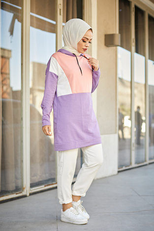 EMR Wiev Tunik 3854-7 Lila - Thumbnail