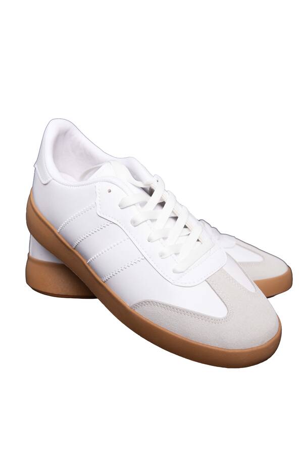 Srç - Yan Şerit Detaylı Sneaker Spor Ayakkabı Beyaz