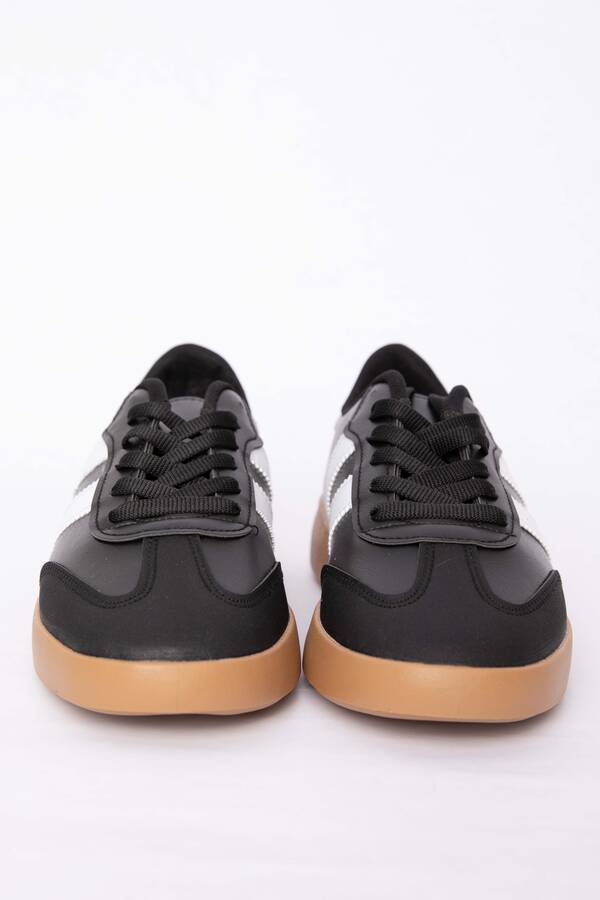Srç - Yan Şerit Detaylı Sneaker Spor Ayakkabı Siyah (1)