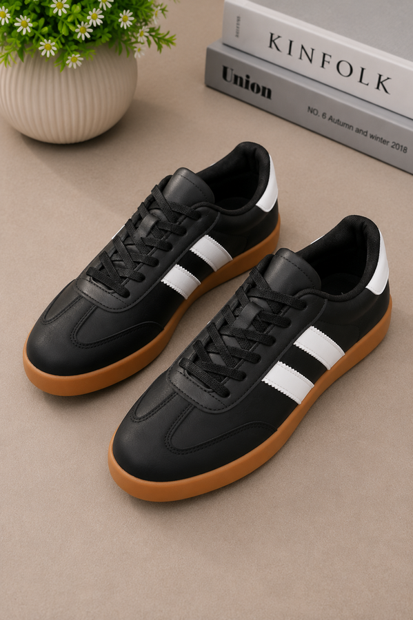 Srç - Yan Şerit Detaylı Sneaker Spor Ayakkabı Siyah (1)