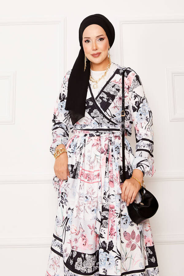 Efl - Yanları Bağlamalı Etekli Modal Takım Siyah (1) Efl - Yanları Bağlamalı Etekli Modal Takım Siyah (1)