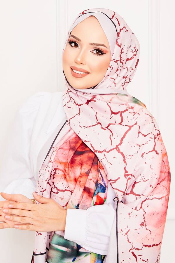 Ecn - Yaprak Desen Soft Şal -3 (1)
