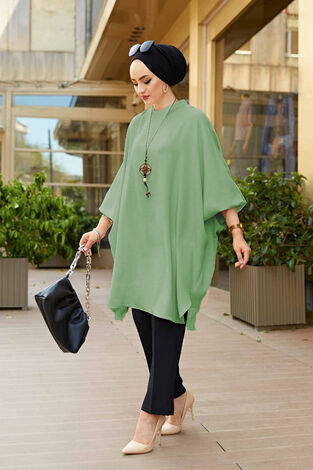 Yarasa Kol Aerobin Tunik 100MD-10358 Mint - Thumbnail