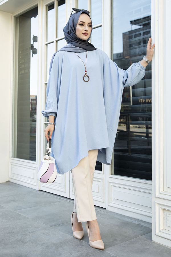 Yarasa Kol Aerobin Tunik 350TH-04076 Bebe Mavisi