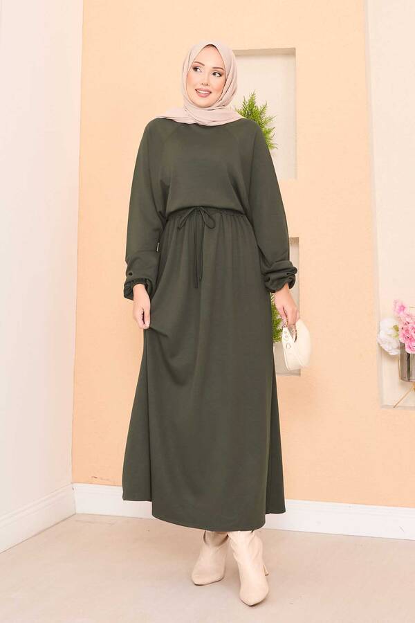 Gly - Yarasa Kol Crop Etek Tesettür Takım Haki Gly - Yarasa Kol Crop Etek Tesettür Takım Haki