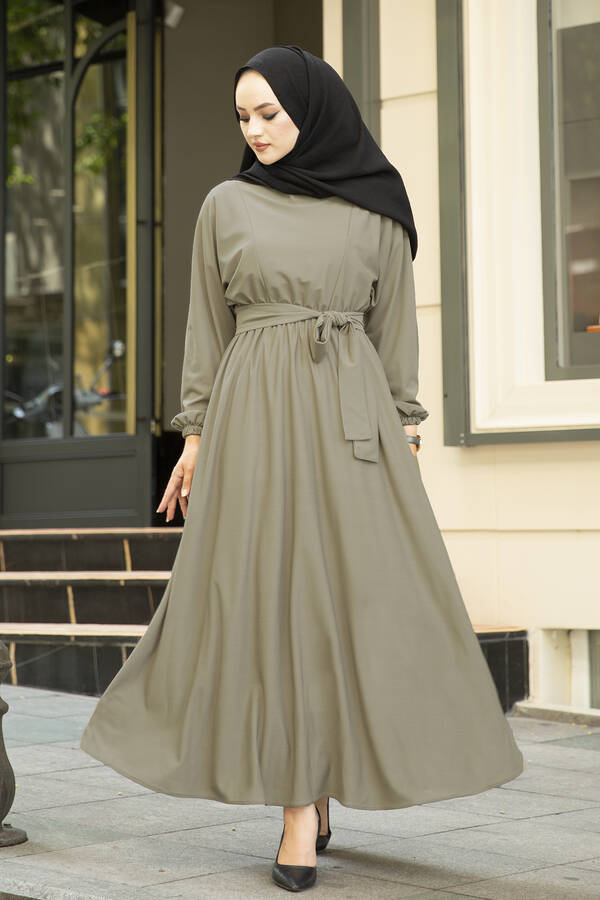 Modansena - Yarasa Kol Mevlana Elbise 081019-7