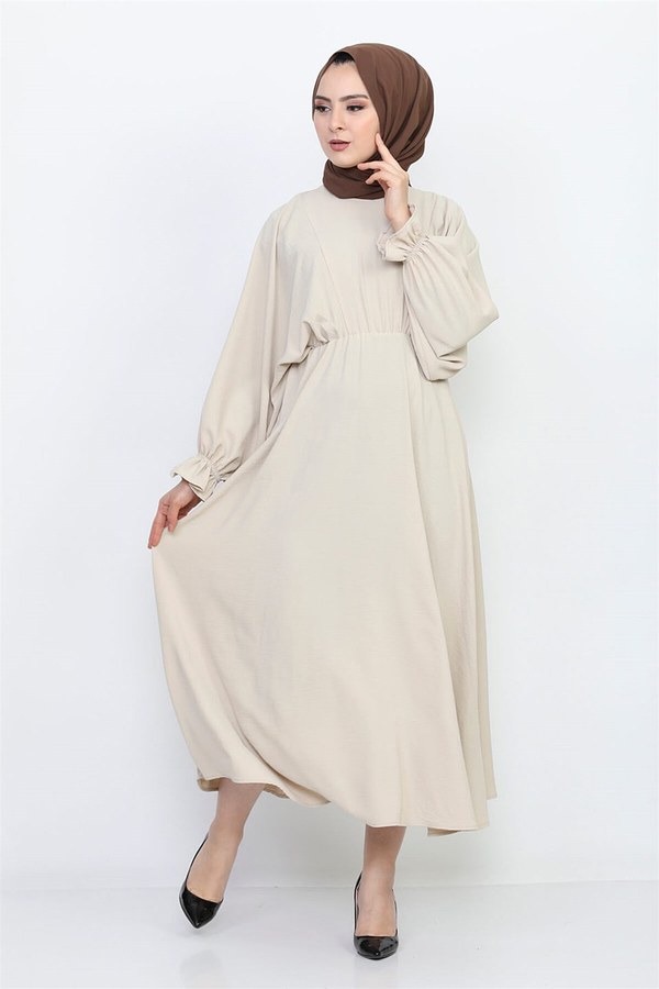  - Yarasa Kol Mevlana Elbise 7112-2 Taş